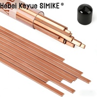 Bâtonnets de soudure argentés personnalisés 1.3*3.2*250mm 2%/5%/15% – Fil de soudure plat en cuivre phosphoreux