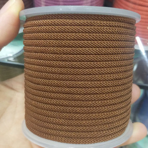 ST1099 Cordon en <span class=keywords><strong>nylon</strong></span> multicolore de 3 mm pour bijoux, nœuds chinois, bracelet en macramé, corde à perles tressée, cordons, fils - Product Image 2