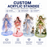 Display Akrilik Gaya Anime dengan Foil Emas & Perak Akrilik Transparan untuk Pameran Acara Cosplay Layanan Label Pribadi