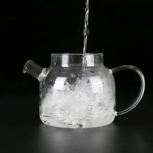 Set di acqua per uso alimentare Design di miscelazione Set di brocca in vetro con coperchio <span class=keywords><strong>bicchieri</strong></span> per succhi Set di <span class=keywords><strong>bicchieri</strong></span> teiera in vetro - Product Image 5
