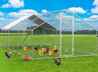 6x3x2m Grand Poulailler Walk-In Iron Chicken Run avec fermeture à bouton Respirant pour petits animaux