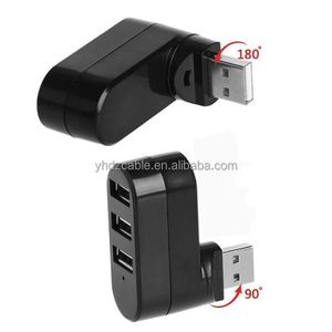 Factory Stock Rotating USB 2.0 HUB Splitter 3-port <b>Mini</b> Hub 3-port USB 2.0 Docking Station - Product Image 2