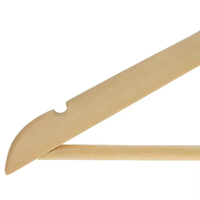 Cintre en bois durable de luxe de haute qualité avec encoches en U, antidérapant, multifonctionnel, coloré, personnalisé pour chemises, sacs et manteaux