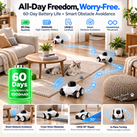 Intelligenter Haustier-Roboter mit Kamera, 2,5K HD Mobiler Begleiter mit Laserspielzeug, Aufhellungslicht, Zwei-Wege-Audio, WiFi6 für Katzen- und Hundehausüberwachung