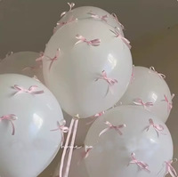 Grand ballon en latex écologique en forme d'orbite avec nœud papillon et carte, imprimé en sérigraphie 3 couleurs pour décoration d'anniversaire pour adultes