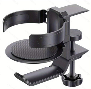 Support de tasse de table en métal robuste et grand format, antidérapant, pour <span class=keywords><strong>bouteille</strong></span> d'eau, accessoires de rangement pour bureau, PC et jeux - Product Image 2