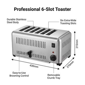 <span class=keywords><strong>Grille</strong></span>-<span class=keywords><strong>pain</strong></span> électrique domestique 6 tranches pour sandwichs, excellent rapport qualité-prix, vente en gros - Product Image 1