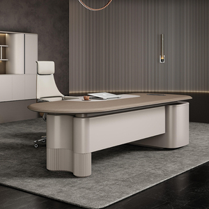 Moderno <span class=keywords><strong>Studio</strong></span> Executive Desk a forma di L CEO mobili da ufficio con cassettiere e Design presa - Product Image 5