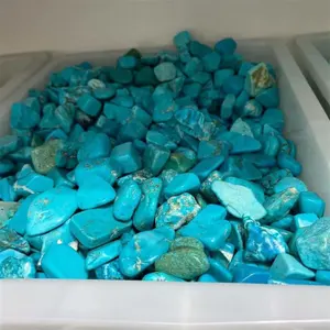 Wholesale Blue Turquoise Crystal Chips Polished Turquoise Crystal tumble Stone For Decoration