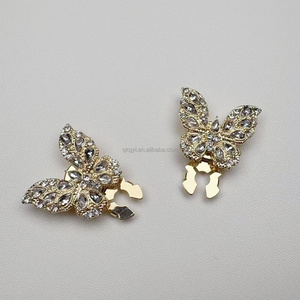 Khuy măng sét bướm lớn sang trọng, đính đá lấp lánh, tự làm, phụ kiện dành cho doanh nhân, quà tặng sinh nhật, OEM ODM - Product Image 5