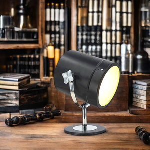 Moderna lampada da tavolo Vintage industriale con lampadina E26 elettrica Retro 220V corpo in ferro nero per casa Hotel arredamento soggiorno - Product Image 1