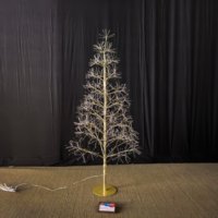 Robuste Metall-Feiertagsdekoration für Innen- und Außenbereich, Stabile Eisenkunst-Tannenbaum-Beleuchtung, Hochglänzende Festliche Leuchte