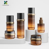 Flacons en verre de haute qualité pour lotion de soin, flacon pulvérisateur blanc électroplaqué, pot de crème, ensembles de soins de la peau, cosmétiques personnalisés