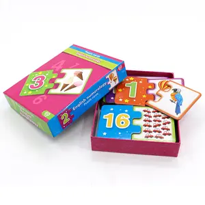 Montessori Toddler Card Matching Game Early Education Puzzle Toys Cartoon Jigsaw Toys Arabic abc Number Cognitive Training Gift