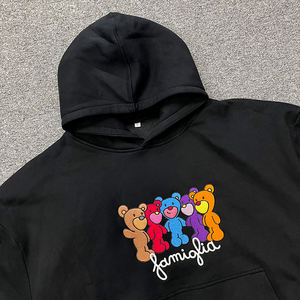 Sudadera con Capucha de Punto con Cuello Redondo y Estampado de Dibujos Animados Personalizado, Logotipo Bordado, Algodón Grueso, Resistente al Viento, Talla Grande - Product Image 4