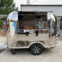 Camions de restauration mobiles en acier inoxydable personnalisables, remorques à café, chariots à glaces et hamburgers avec cuisine complète