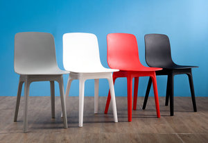 Schlichter und Moderner Wohnzimmerstuhl mit PP-Sitz und PP-Beinen Esszimmerstuhl - Product Image 5