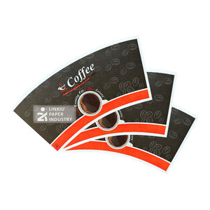 Ventilador de vasos de papel revestido de PE Kraft <span class=keywords><strong>blanco</strong></span> de grado alimenticio personalizado para tazas de café de tamaños Espresso Latte <span class=keywords><strong>Mocha</strong></span> 500ml 700ml - Product Image 5