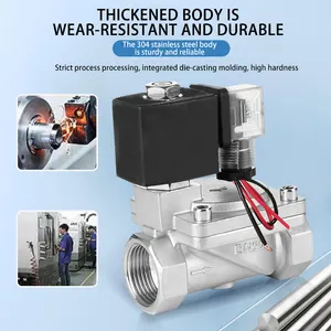 Hochdurchfluss-304-edelstahl-normalschließendes manuelles automatisches doppelfunktions-hochdruck-magnetventil für wasser und gas