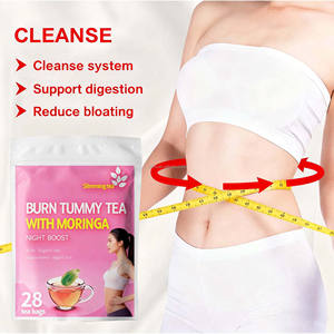 Private Label Abnehmen 28 Tage Moringa Leaf Slim Grüner Tee Gesunder Kräuter-Flachbauch-Detox-Bauch-Tee - Product Image 4