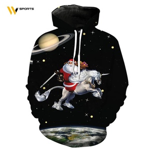 Sudadera con capucha de punto antiarrugas de invierno de talla grande sublimada con diseño de impresión 3D personalizado - Product Image 3