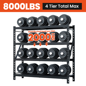 Металлическая промышленная стеллаж 77x24x72 дюйма, регулируемые полки для хранения, гаражные стеллажи - Product Image 4