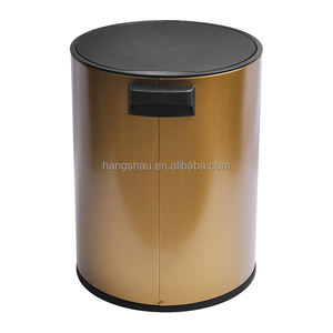 7L/9L/10L دواسة المطبخ الفولاذ المقاوم للصدأ القمامة الصحية حاوية القمامة المنزلية سلة مهملات مزبلة مع فندق الغبار بن المرحاض بن - Product Image 6