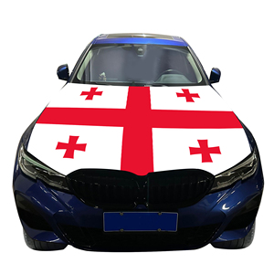 Drapeau national de Géorgie pour capot de voiture Drapeau pour moteur de voiture Vente en gros de tissu élastique personnalisé Vente directe d'usine - Product Image 5