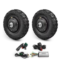 Kit de conversion de moteur de moyeu électrique pour scooter électrique de 10 pouces, double entraînement, 700 W, 48 V, basse vitesse, 10 pouces, 2 roues motrices, kit de moteur pour chariot électrique