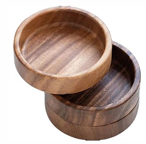 Cuenco <span class=keywords><strong>redondo</strong></span> de madera de acacia, apto para especias, inmersión, salsa de tomate, jam, preparación, <span class=keywords><strong>aceitunas</strong></span> y salsa, venta al por mayor - Product Image 1