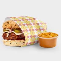 Boîtes à burger de poulet frit personnalisées sacs en papier grandes boîtes alimentaires recyclables papier sulfurisé pour emballage de fast-food