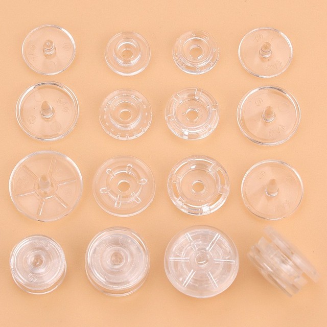 Customs Clothes Clear Transparent Plastic Snap Fastener Button T3 T5 T8 Press Buttons Plastic Snap Fasteners