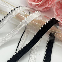 Nouveau ruban jacquard tissé de 1 cm à double sangle en polyester pour la confection de bordures de coussins, de dentelle et d'accessoires vestimentaires