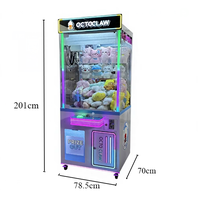 Grande machine à griffes commerciale avec armoire en fer, support espagnol et anglais pour jeu de distribution de peluches et de poupées