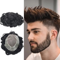Système de remplacement capillaire pour hommes 8x10 Q6, perruque toupet en cheveux humains vierges à ligne de cheveux naturelle, vente chaude