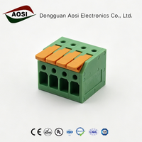 AOSI KF208R PLH5 Bornier de connexion à levier pour circuit imprimé, pas de 5,0 mm, PA66 UL94V0, 20A 300V, connecteur sans vis pour contrôle industriel