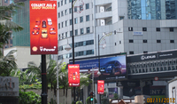 Carrefour extérieur en forme de V Trivision Pilier double face Panneau d'affichage numérique à LED Panneau d'affichage Street Park Pole Sign Board