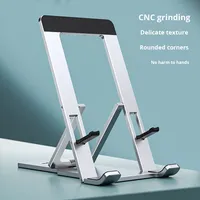 Nouveau support de téléphone portable pliable en alliage d'aluminium pour bureau, support de tablette, stock d'usine