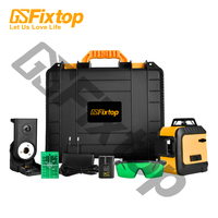 Niveau laser vert GSFixtop 4D 16 lignes mini pour la construction et le bricolage, nivellement des carreaux avec batterie Li-Ion et auto-nivellement
