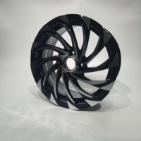 Rines de Aleación de Aluminio Forjado por Centrifugación de Alta Calidad, Diseño Nuevo, 15 Pulgadas, Base Negra, Plateado Pulido, 4/5x100-114.3, Modelo CJ144 1
