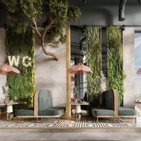 Canapé de stand double face en velours de haute qualité, cadre doré, personnalisable, ensembles de table et de chaises pour restaurant, hôtel, café, boulangerie