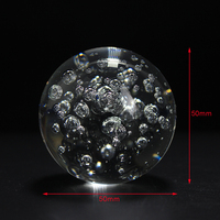 50mm 60mm 80mm clair cristal naturel bulle sphère Feng Shui Style traditionnel Laser verre Air bulle boule pour la décoration