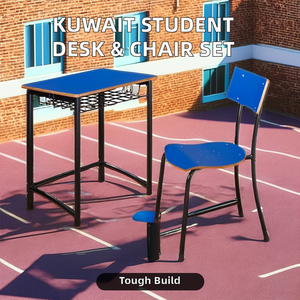 Modern Fixed Single <b>Desk</b> Chair School Furniture Classroom Use Steel Plywood Plastic Custom Color Aoyasi PT-K08 PT-K08 Student Ta - Product Image 5