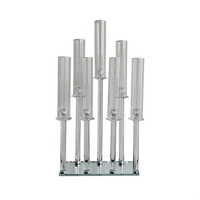 Support de bougies en acrylique transparent à 7 bras, centre de table, candélabre, décoration de table pour mariage et fête