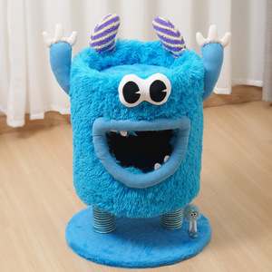 ต้นไม้แมว Little Monster ขนาด 43x67 ซม. ดีไซน์การ์ตูน ทนทาน พร้อมที่ลับเล็บจากเส้นใยไซซอล และที่นอนแมวพร้อมแท่นกระโดด - Product Image 2