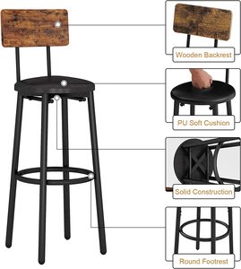 Ensemble <span class=keywords><strong>de</strong></span> table <span class=keywords><strong>de</strong></span> <span class=keywords><strong>bar</strong></span> avec <span class=keywords><strong>4</strong></span> tabourets <span class=keywords><strong>de</strong></span> <span class=keywords><strong>bar</strong></span> ronds, table <span class=keywords><strong>de</strong></span> <span class=keywords><strong>bar</strong></span> moderne et tabourets, ensemble <span class=keywords><strong>de</strong></span> salle à manger <span class=keywords><strong>de</strong></span> comptoir, table <span class=keywords><strong>de</strong></span> cuisine et chaises pour <span class=keywords><strong>4</strong></span> - Product Image 3