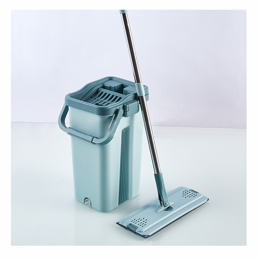 Cheap flat mop and bucket fregona para piso flat floor mop and bucket set 360 spin mop