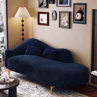 Canapé Chesterfield de luxe, chaise longue inclinable en tissu, haut de gamme, pour hôtel, villa, salon, chambre, canapé individuel