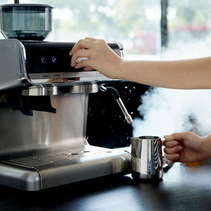 <span class=keywords><strong>Machine</strong></span> à expresso semi-automatique à double groupe de distribution avec bac à grains et moulin intégré - Product Image 3