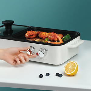 Tomic Hot <b>Pot</b> Grill Combo Non-Stick Pan Smokeless Indoor Multi-Functional Cooking Machine With Knob Control - Product Image 2